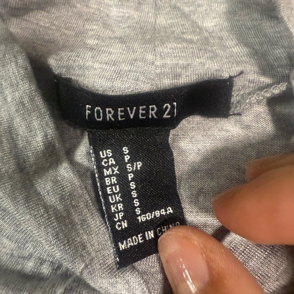 NWT Women’s Forever 21 Gray Bodysuit – Size Small it’s you not me mock neck - Picture 4 of 4